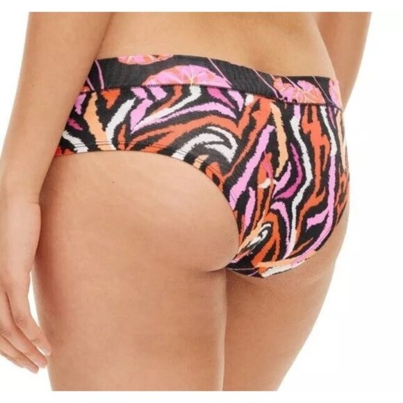 Diane Von Furstenberg Geranium Leaf & Disco Zebra Pink Cheeky Panties - Size XXS - Picture 2 of 5
